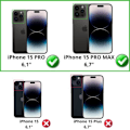 Miniatyrbillede 2 af 4: Beskyttelsesglas til Kamera til iPhone 15 PRO - iPhone 15 PRO MAX [Sæt af 2] Hærdet Glas Kamerabagside Beskyttelse Phonillico®