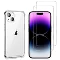 Stötsäker skal för iPhone 15 PLUS och 2 Härdat Glas Screen Protector Phonillico®