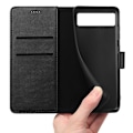 Miniatyrbillede 4 af 4: Coque til Google Pixel 7a - Sort Portefølje med Magnetisk Låg til Opbevaring af Kort Phonillico®