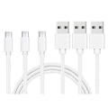 Miniatyrbild 1 av 4: Kabel för Huawei MediaPad T5 - MediaPad T3 - MediaPad M5 Lite - MatePad T8 - Silvervitt Tålamodad Nylon 1 Meter [LOT 3] Phonillico®