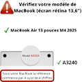 Miniatyrbillede 2 af 4: Coque til MacBook Air 13 (13,6) M4 2025 - Beskyttelse 360 Hårdt Etui Transparent Phonillico® Transparent