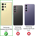 Miniatyrbild 2 av 6: Telefonfodral - Phonillico® - Samsung Galaxy S24 ULTRA - Stötabsorberande - Mjukt silikon - 2 Härdat glas Transparent