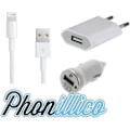Miniatyrbild 1 av 2: Pack 3 i 1 USB-laddare kompatibel med iPhone 6
