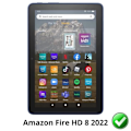 Pikkukuva 2 / 3: Suojaa näyttö Amazon Fire HD 8 (2022) [Pakkaus 2] Kestävä, ultraohut suojakalvo Phonillico