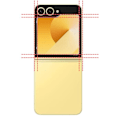 Miniatyrbild 4 av 6: Stötsäker skal för Samsung Galaxy Z FLIP 6 och 2 härdade glas och plastskärmskydd Phonillico® Transparent