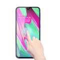 Miniatyrbild 4 av 4: Härdat glas - Phonillico® - Samsung Galaxy A40 - Pack om 3 - Transparent - Svart kant - Repbeständig Transparent, svart