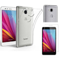 Miniatyrbillede 1 af 4: Telefonkasse - Phonillico® - HUAWEI HONOR 5X - Transparent Silikone - Tempereret Glas - Ultra Slim Transparent