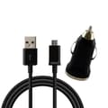 USB-kabel 1m + Biloplader - Phonillico - Kompatibel med Huawei P7-P10LITE - Sort - 1A - Tilbehør