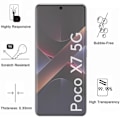 Pikkukuva 3 / 6: Iskunkestävä kuori - Phonillico® - Xiaomi Poco X7 5G - Pehmeä - Läpinäkyvä - 2 Karkaistua Lasia Transparent