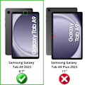 Miniatyrbillede 2 af 5: Hærdet glas - Phonillico - Samsung Galaxy Tab A9 2023 - Pakke med 2 - Ridsesikker - 8,7 tommer