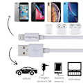 Miniatyrbild 4 av 6: Kabel 20 cm USB Lightning Laddare Vit för iPhone X/XS/XS MAX/XR/7/7 PLUS/8/8 PLUS/6/6S/6 PLUS/6S PLUS/5/5S/SE/AirPods Phonillico
