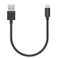 Miniatyrbillede 1 af 5: Kabel 20cm USB-C Sort til Xiaomi Redmi Note 13 / Redmi Note 13 Pro / Redmi Note 13 Pro Plus Phonillico® Svart