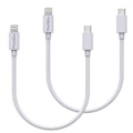 Miniatyrbild 1 av 6: Lot 2 Kablar 20cm USB-C Lightning Laddare Vit för iPhone X/XS/XS MAX/XR/7/7 PLUS/8/8 PLUS/6/6S/6PLUS/5/5S/SE/AirPods Phonillico