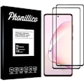 Miniatyrbild 1 av 4: Härdat Glas - Phonillico® - Samsung Galaxy NOTE 10 LITE - Pack om 2 - Svart Kant - Repfri Transparent, svart