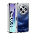 Pikkukuva 5 / 6: Iskunkestävä kuori - Phonillico® - Xiaomi Poco C75 - Pehmeä - Läpinäkyvä - 2 Lujitettua Lasia Transparent