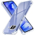 Miniatyrbillede 5 af 6: Stødabsorberende cover - Phonillico® - Google Pixel 9a - Fleksibel - Transparent - 2 Tempered Glass Transparent