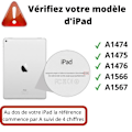 Pikkukuva 2 / 4: Kääntökuoret 360 Musta Apple iPad AIR 2 / AIR 1 - Suojakuori Elastinen Sulku Phonillico® Svart