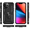 Miniatyrbild 3 av 4: Coque Noir för iPhone 13 PRO MAX (6,7") Stöttålig Militär Stil Robust Ring 360 Rotationsring Phonillico® Svart