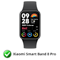Pikkukuva 2 / 6: Xiaomi Smart Band 8 Pro yhteensopiva kotelo - Kova suoja läpinäkyvä kuori, lasinen suojalasikansi Phonillico Transparent