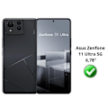 Pikkukuva 2 / 5: "Asus Zenfone 11 ULTRA 5G: Lasitettu suojaus [Paketti 2] Phonillico® Näytönsuojakalvo"