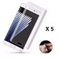 Miniatyrbild 2 av 4: Lot med 5 filmer för Samsung Galaxy S6 EDGE PLUS - Skärmskydd i böjd plast, reptålig [Phonillico®]