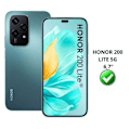 Miniatyrbild 2 av 5: Skärmskyddsfilm - Phonillico - Honor 200 Lite 5G - Härdat glas - Pack om 2 - Repellerande mot repor Transparent
