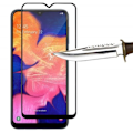 Pikkukuva 4 / 4: Karkaistu lasi - Phonillico® - Samsung Galaxy A10 - 2 kpl pakkaus - Musta reuna - Naarmuuntumaton Transparent, svart