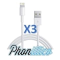 Miniatyrbillede 2 af 2: Sæt med 3 USB-opladningskabler kompatible med iPhone 5