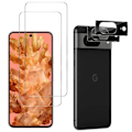 Miniatyrbild 1 av 4: Skydd film - Phonillico - Google Pixel 8 - Paket 2 - Härdat glas - Rep-resistant Transparent, svart