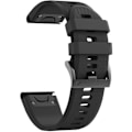 Miniatyrbild 1 av 4: Armband för Garmin Fenix 7X - Garmin Fenix 7X Solar - Garmin Fenix 7X Sapphire Solar - Svart Silikon 26mm QuickFit Phonillico®