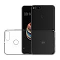Miniatyrbillede 2 af 4: Mobilcover - Phonillico® - Xiaomi MI A1 - Transparent Silikone - Ultra Slim - Tempereret Glas Transparent