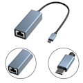 Miniatyrbild 4 av 4: USB-C till Ethernet-adapter - Ej specificerad - Rj45 - 1000 Mbps - Kompatibel med Windows/Mac/Linux - Nätverkskabel