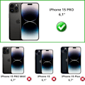 Pikkukuva 2 / 4: iPhone 15 PRO:n Takalasin Karkaistu Lasi [Paketti 4] Phonillico® Näytön Suojalasi