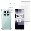 Pikkukuva 1 / 6: Iskunkestävä kuori - Phonillico - Xiaomi Redmi Note 14 PRO 5G - Pehmeä - Läpinäkyvä - 2 Temperoidut lasit Transparent
