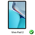 Pikkukuva 2 / 3: Vivo Pad 2:n suojakalvo [Pakkaus 2] Kestävä ultraohut muovisuojus Phonillico