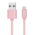 Miniatyrbild 1 av 3: USB-C-kabel för Samsung Galaxy Tab S6 Lite 10.4 - Tab A 8.4 - Tab A7 10.4 - Tab A7 Lite 8.7 - Nylon Rosa 1 Meter Phonillico® Rosa