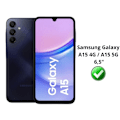 Pikkukuva 2 / 5: Coque - Phonillico® - Samsung Galaxy A15 4G/5G - Musta Lompakko - Nahkaefekti - Tukeva Toiminto Svart
