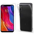 Miniatyrbillede 1 af 4: Coque Xiaomi MI 8 PRO - Transparent Silikone + Hærdet Glas Skærmbeskyttelsesfilm [Phonillico®]