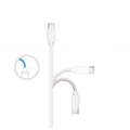 Miniatyrbillede 3 af 4: Lot 2 Kabler til ASUS ZENFONE 5 LITE - 4 MAX - 3 MAX - MAX M1 - MAX M2 - GO - USB Kabel Nylon Flettet Sølv Hvid[Phonillico®]