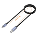 Miniatyrbillede 3 af 6: USB-C Printer Kabel - Generisk - 3m - Kompatibel med Canon HP Dell Epson - USB 2.0 B - Sort
