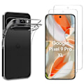 Pikkukuva 1 / 6: TPU-kuori Google Pixel 9 Pro XL:lle ja 2 kpl Tempered Glass -näytönsuojakalvoa Phonillico® Transparent