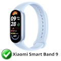 Miniatyrbild 2 av 6: Coque kompatibel med Xiaomi Smart Band 9 - Hårdt beskyttelseshus til smartwatch, gennemsigtig etui, hærdet glas Phonillico® Transparent