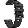 Miniatyrbillede 1 af 6: Armbånd til Garmin Fenix 5 / Fenix 5 Plus / Descent G1 / Descent G1 Solar - Sort Silikone 22mm QuickFit Phonillico® Svart