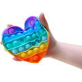 Miniatyrbillede 2 af 4: Fidget Toy Silikone Hjerte Multi-farver Antistress Push Pop It Legetøj Bubble Phonillico® Flerfärgade