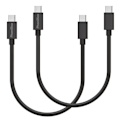 Pikkukuva 1 / 5: Lot 2 Kaapeleita 20cm USB-C USB-C Musta Oppo Find X2 Lite / Find X2 Neo / Find X2 Pro Phonillico® Svart