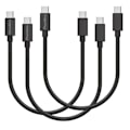 Miniatyrbillede 1 af 5: "Lot 3 Kabler 20cm USB-C USB-C Sort til Oppo A16 / A16s / A53 / A53S / A72 / A54s / A55 5G / A56 5G / A93 5G / A93s 5G Phonillico®" Svart