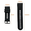 Miniatyrbild 4 av 4: Armband för Garmin Descent Mk1 - Garmin Descent Mk2 - Garmin Descent Mk2i - Svart silikon 26mm QuickFit Phonillico®