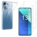 Coque til Xiaomi Redmi Note 13 4G og 2 hærdede glas skærmbeskyttelse Phonillico® Transparent