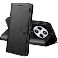 Miniatyrbild 1 av 5: Coque - Phonillico® - Xiaomi Poco C75 - Plånbok Svart - Semi-rigid - Lädereffekt Svart