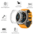Miniatyrbild 3 av 6: Coque kompatibel Garmin Fenix 8 51mm - Hårdt beskyttende klar etui med hærdet glas Phonillico® Transparent